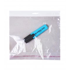 Полипропиленовый пакет 24*18см, 25мкм, с белым еврослотом, клапаном и скотчем, 100 шт./уп.