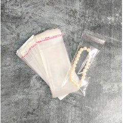 Пакет БОПП 5*10см, 25мкм, с клапаном и скотчем