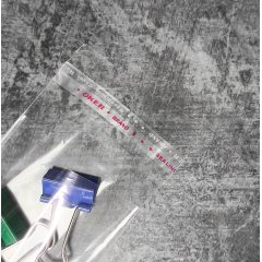 Пакет БОПП 6*8см, 25мкм, с клапаном и скотчем