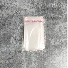 Пакет БОПП 6*8см, 25мкм, с клапаном и скотчем