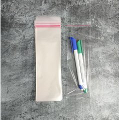 Пакет БОПП 7*17см, 25мкм, с клапаном и скотчем