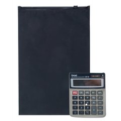 Пакет слайдер 20х30см, 70 мкм, EVA, черный матовый, с бегунком