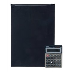 Пакет слайдер 25х35см, 70 мкм, EVA, черный матовый, с бегунком