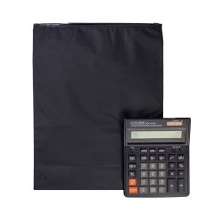 Пакет слайдер 30х40см, 70 мкм, EVA, черный матовый, с бегунком