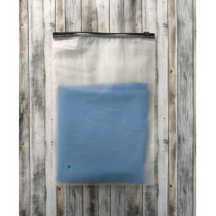 Пакет слайдер 20*30см, 70 мкм, EVA, прозрачный матовый, с черным бегунком