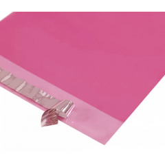 Курьерский пакет прозрачный (розовый) 245*400мм, 50мкм