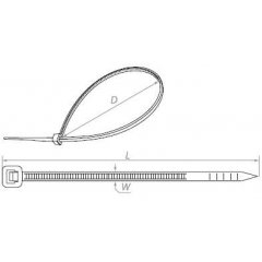 Стяжки нейлоновые КСС 3*150 (б) (100 шт.)