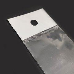 БОПП пакет с европодвесом, 4,5*21см, 30мкм, с клапаном и скотчем