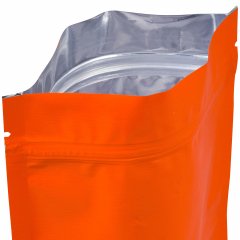 Пакет Дой-Пак 13,5*20(+4)см, Металл/PET/БОПП (оранжевый матовый)