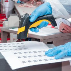 Перчатки нитриловые неопудренные, L, голубые, 