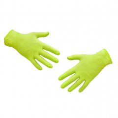 Перчатки нитриловые неопудренные, M, зеленые, 