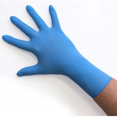 Перчатки нитриловые неопудренные удлиненные 
