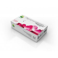 Перчатки нитриловые неопудренные, S, розовые, 