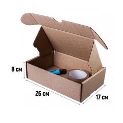 Самосборный короб S, 260*170*80 мм, Т23, бурый