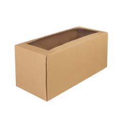 Коробка с окошком 300*130*130мм, бурый