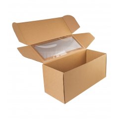 Коробка с окошком 300*130*130мм, бурый