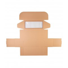 Коробка с окошком 300*130*130мм, бурый