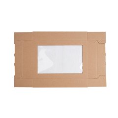 Коробка с крышкой и окном 300*220*120мм, бурый