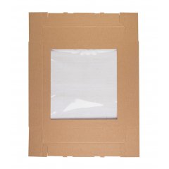 Коробка с крышкой и окошком 300*300*120мм, бурый