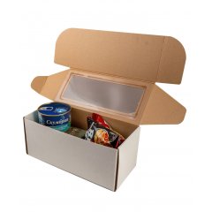 Коробка с окном 250*110*110мм, белый (для куклы)