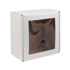 Коробка с окошком 150*150*80мм, белый