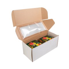 Коробка с окошком 300*130*130мм, белый