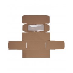 Коробка с окошком 200*90*90мм, бурый