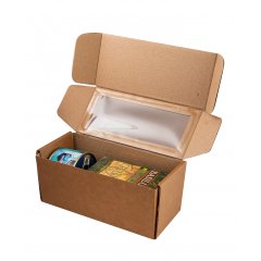 Коробка с окошком 200*90*90мм, бурый