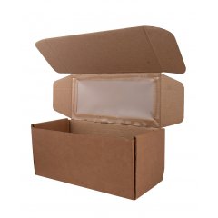 Коробка с окошком 200*90*90мм, бурый