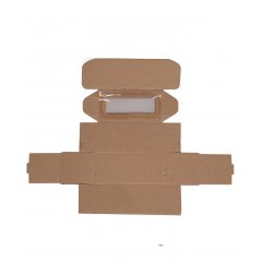 Коробка с окошком 120*55*55мм, бурый