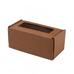 Коробка с окошком 120*55*55мм, бурый