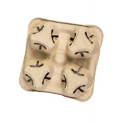 Держатель для 4-х стаканов 200*200*50мм, бурый