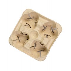 Держатель для 4-х стаканов 200*200*50мм, бурый