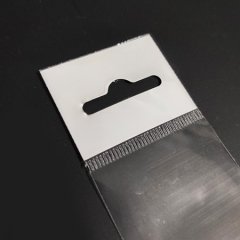 БОПП пакет с европодвесом, 3,5*16,5см, 30мкм, с клапаном и скотчем