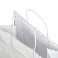 Крафт пакет с кручеными ручками, 320*200*370 (Ш*Г*В) мм (белый)