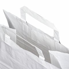 Крафт пакет с плоскими ручками, 350*150*450 бел