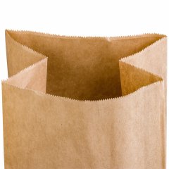Крафт пакет с прямоугольным дном 80*50*170мм, 70 г/м2 (бурый)