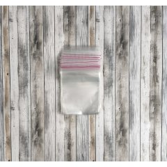 Полипропиленовые пакеты 10*10см(+5см), с клапаном и скотчем 100 шт. / уп.