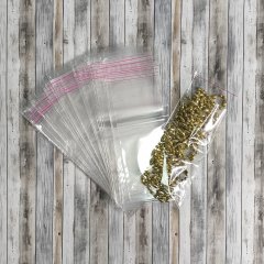 Пакет БОПП 10*22см, 25мкм, с клапаном и скотчем