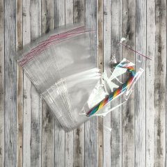 Полипропиленовые пакеты 10*20см(+5см), с клапаном и скотчем 100 шт. / уп.