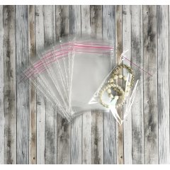 Пакет БОПП 10*12см, 25мкм, с клапаном и скотчем