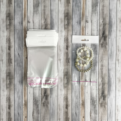 Полипропиленовый пакет 10*12см, 25мкм, с белым еврослотом, клапаном и скотчем