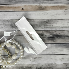 Полипропиленовый пакет 10*12см, 25мкм, с белым еврослотом, клапаном и скотчем