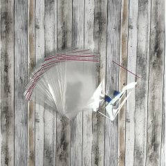 Пакет БОПП 8*8см, 25мкм, с клапаном и скотчем