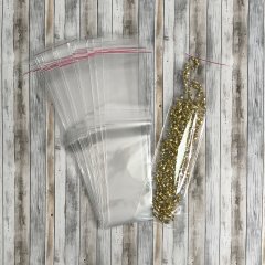 Пакет БОПП 9*32см, 25мкм, с клапаном и скотчем