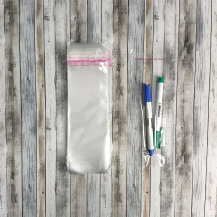 Полипропиленовые пакеты 8*20см(+5см), с клапаном и скотчем 100 шт./уп.