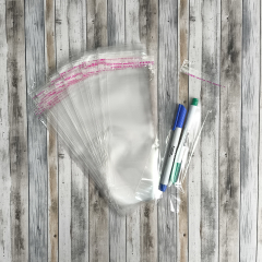 Полипропиленовые пакеты 8*20см(+5см), с клапаном и скотчем 100 шт./уп.