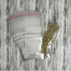 Пакет БОПП 12*30см, 25мкм, с клапаном и скотчем, 100 шт./уп.