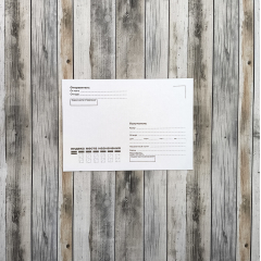 Конверт C6 114x162мм, 80 г/м2, FORPOST, strip, "Отправитель-Получатель", "кому-куда"