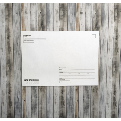 Конверт C4 229x324мм, 90 г/м2, FORPOST, strip, "кому-куда"